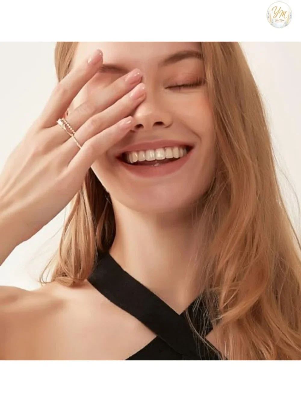 14K Gold Plated Stacking Rings for Women Minimalist Knuckle Thin Band Marquise
